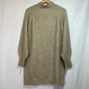 🥜 nwt Becool tan ribbed knit dress: